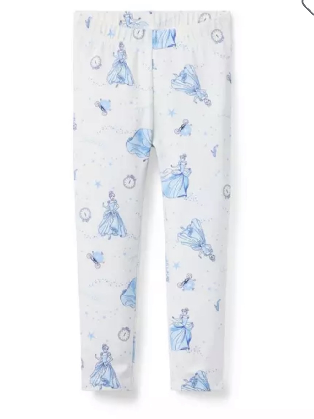 NWT Janie and Jack White and Light Blue Cinderella Print Girls' Leggings